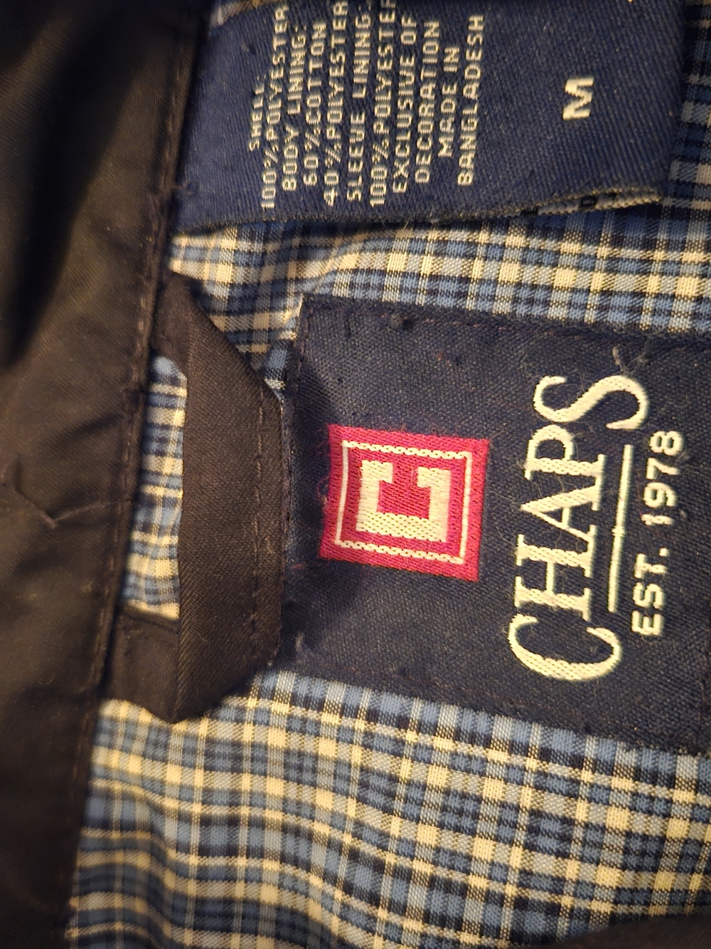 Chaps Men's Dark Navy Lightweight Zip Jacket - Picture 2 of 2
